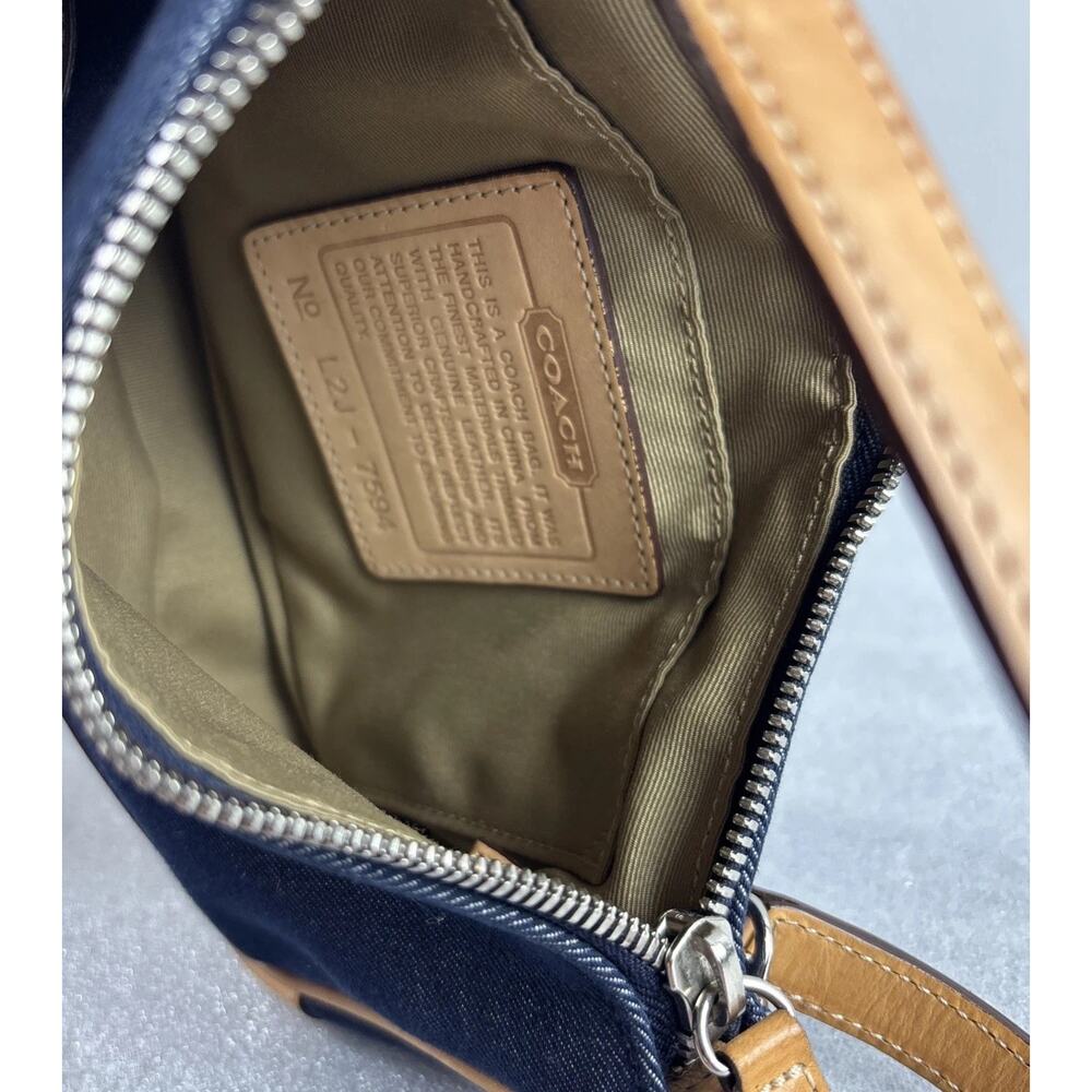 Coach Pouch Denim 7594 Women's Clutch Bag, small - Picture 7 of 7